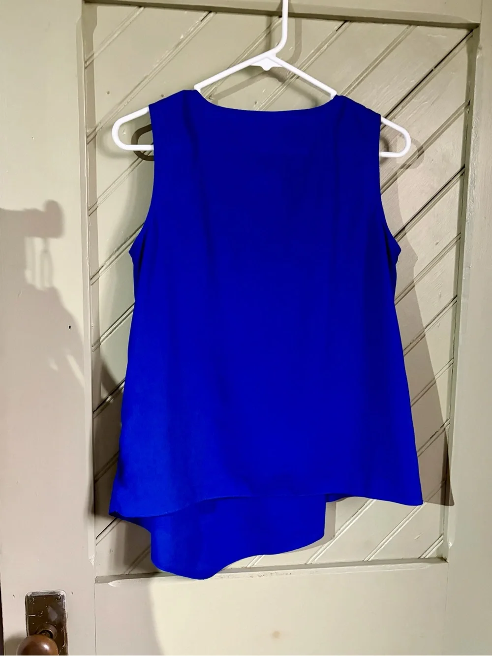 DKNYC V-Neck Sleeveless Camisole in Cobalt Blue
